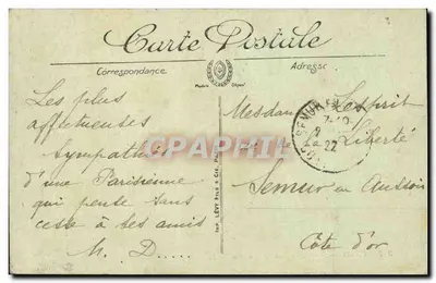 PARIS — Avenida do Bois de Boulogne — LL. — n° 312 — Verso