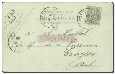 Paris — O Boulevard Saint-Denis — LL. n°373 — Verso