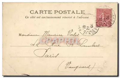 Parigi — La Sorbonne — L. J. & C°, Angoulême-Parigi — Verso