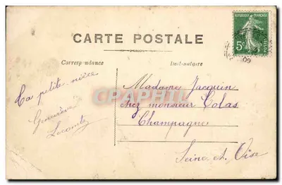 Bouquet van bloemen — Goed jaar — Antieke ansichtkaart uitgegeven door Carte Postale — Achterkant