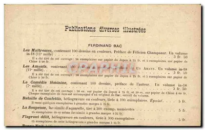 Dwa kochanki — ilustracja — Ferdinand Bac — Rewers