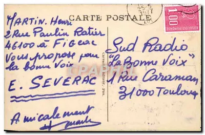 Lourdes - La grotte miraculeuse — C.C. - 9. Lourdes (H.P.) — Verso