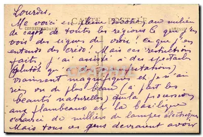 लौर्ड - ला बेसिलिका, रूट डी पॉऊ से देखा गया - P. D. क्रमांक 59 — पीछे