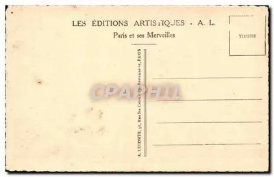 Paryż — Wieża Eiffla — Wieża Eiffla — Les Éditions Artistiques - A. L. — Rewers