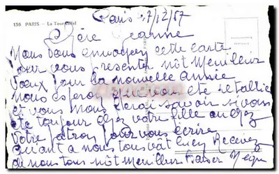 Paris — A Torre Eiffel — Chantal — Verso