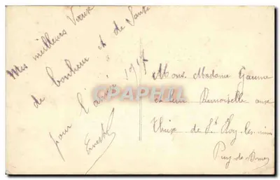 Krajobraz górski — dekor kwiatowy i hawran — wydawca DIX n° 580 — Rewers