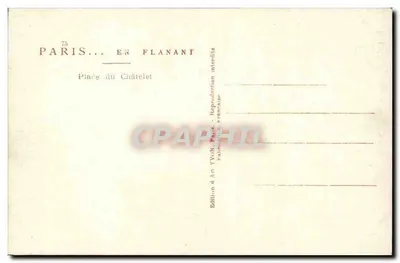 Place du Châtelet — widok panoramiczny — Yvon — Rewers