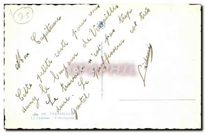 Zamek — Orangeria — Versailles — wydawca Zamek — Orangeria, n° 647 — Rewers