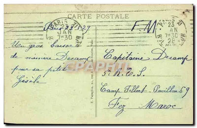 Paryż - Rue de Rivoli w kierunku Louvru — A.P. — n°102 — Rewers