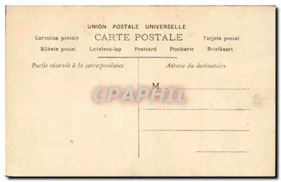 Jovem mulher em vestido rosa com flores — diante de porta de pedra cercada de videira — editor S, n° 1857 — Verso