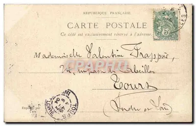 Paris — A Hôtel-de-Ville — Editora: Louis Waddington, número de série não visível — Verso