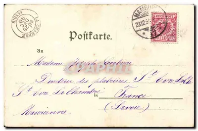 Dois anjos — cena de floresta — Thilo Stroofer, Nuremberg, série III, n° 110 — Verso