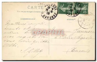 Toulouse - La Pièce d'eau des Cygnes du Jardin Royal — P. B. n°76 — Achterkant
