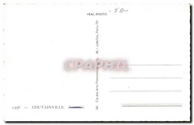 Coutainville — Promenada, Plaża, Wielki Hotel, Kasyno — Spółka Sztuki Fotomechanicznej, Paryż — Rewers