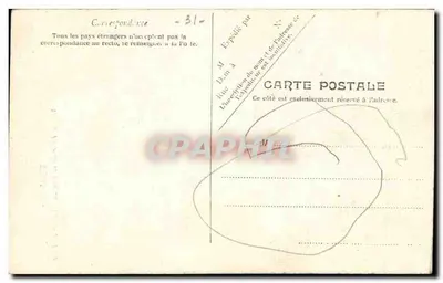 Toulouse — Alte Turm der Rue du Collège de Foix — V.P. Paris No. 31 — Rückseite