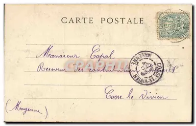 Young woman with flower basket — 'Mille bons Souhaits' — Le Coguéditeur, Paris — Back