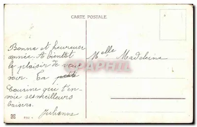 Festa delle rose e del dolce — Buon Anno — editore SB n°852 — Verso