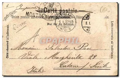 Montreux — Grand' Rue — Charnaux Frères & Cie, Genewa, n°5077 — Rewers