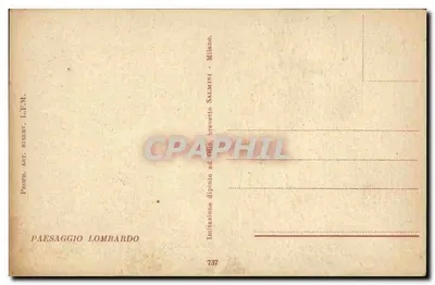 Paisagem lombarda — editor Salmini, n°737 — Verso