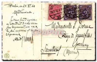 Paisagem invernal com cabana — Wunsch für das neue Jahr — Berlim, editor não visível — Verso