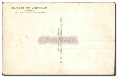 Chiesa di San Germain-des-Prés — Parigi — Editore A. Leconte — Verso
