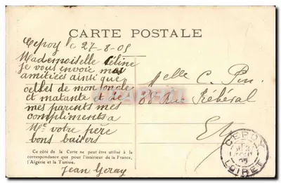 Petit de Chambre et Sobrette — scène de jeu avec buste — éditeur E. Sobrette — Verso