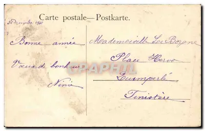 Płynny krajobraz z ryżanką — F.W. Hayes, Pinx. — Seryjne włożenie 6154 — Rewers
