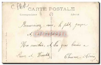 Mulher e criança — cena de rua — W. Güttenboeuf & Cie, Paris — Verso