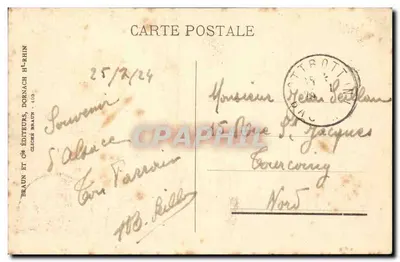 Mont Sainte-Odile — vue panoramique — éditeur Braun & Cie, Dornach H.-Rhin — Verso
