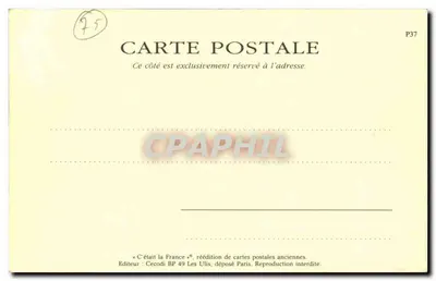 REPRODUÇÃO Bilhete postal antigo Paris sportif Grama do campo de corridas de Longchamp A instalação do pai Jules Hipismo — Verso