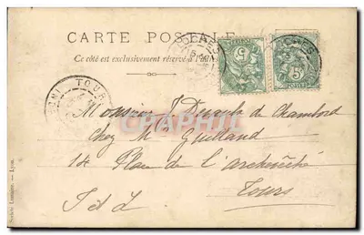 Bambino in costume da marinaio — Lione, 1903 — Editore non identificato, serie non visibile — Verso