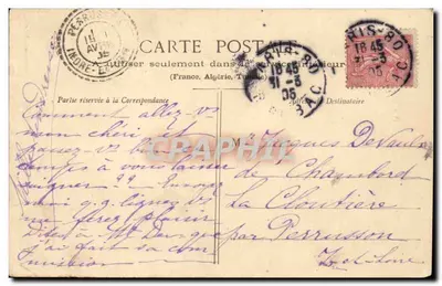 Duas jovens mulheres com um peixe — 1º de Abril — editor A. BERNARD & Cie, Lyon — Verso