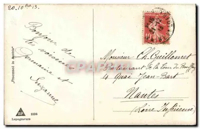 नदी के किनारे का दृश्य — पानी के किनारे पर फूलों वाले वृक्ष — लेपोग्रेवर नंबर 1036 — पीछे
