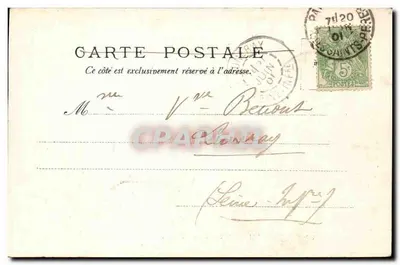 Wodospad w Bois de Boulogne – Paryż – wydawca nieznany, numer serii nieczytelny — Rewers