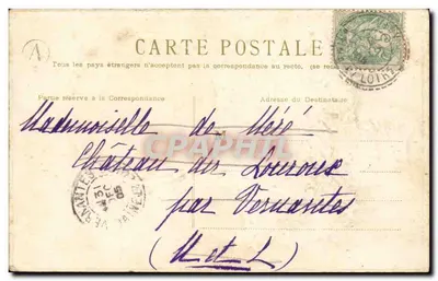 Krzew mchu — Kartka życzeń na 1906 — Wydawca nieznany — Rewers