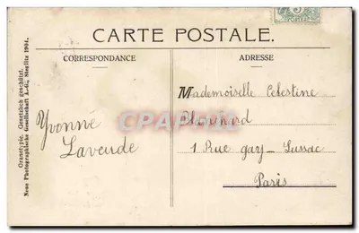Ragazza sorridente con corona di fiori — Buon Anno — Ornatype, Steglitz 1904 — Verso