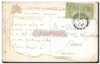 Paisagem rural com ovelhas — H.P. — Tuck's Post Card n°9009 — Verso
