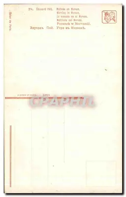 Rano w Morvanie — Édouard PAIL — Salon de Paris, nr 214 — Rewers