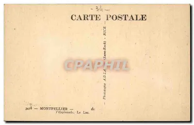 Jezioro — Montpellier — Wydawca A.D.I.A. n°3478 — Rewers