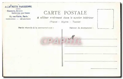 Paryż - Prefektura — widok katedry Notre-Dame i budynku administracyjnego — Rewers