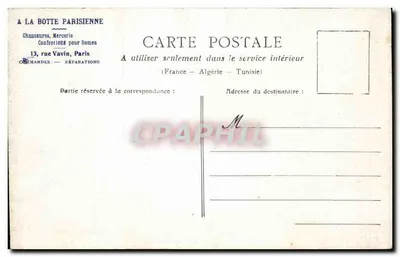 Paryż - Prefektura — widok katedry Notre-Dame i budynku administracyjnego nad brzegiem Seiny — Rewers