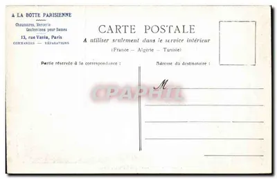 Paryż - Prefektura — widok katedry Notre-Dame i budynku administracyjnego — wydawca nieznany — Rewers