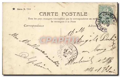 Menina cortando uma maçã — Série N. 789 — Editor não identificado — Verso