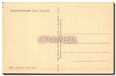 Saint-Raphaël (Var) — Wyspa Złota — Les Éditions d'Art Yvart, Paryż — Rewers