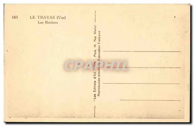 Les Rochers — Le Trayas (Var) — Wydawnictwo Sztuki Lyon — Rewers