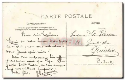 Família — Ano Novo 1912 — A.N. PARY, n°477 — Verso