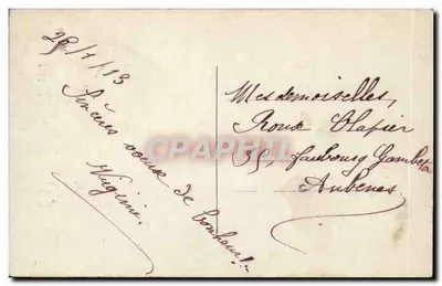 Flores e jovem mulher — 'Bon Bonjour' — de Sainte-Eulalie — Verso