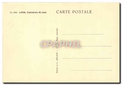 Lyons — Catedral de São João — Édition G.-L. Arlaud, n° 1096 — Verso