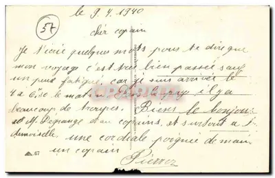 Sarrebourg — A Estação — Editor LAMARLIN SARREBOURG, n° 57 — Verso