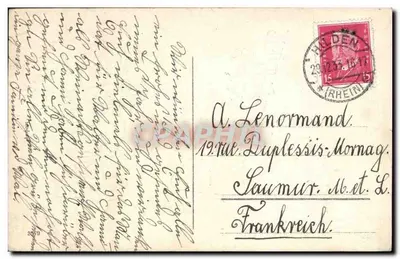 Horseshoe et trèfles — Carte de vœux de Nouvel An — éditeur inconnu — Verso